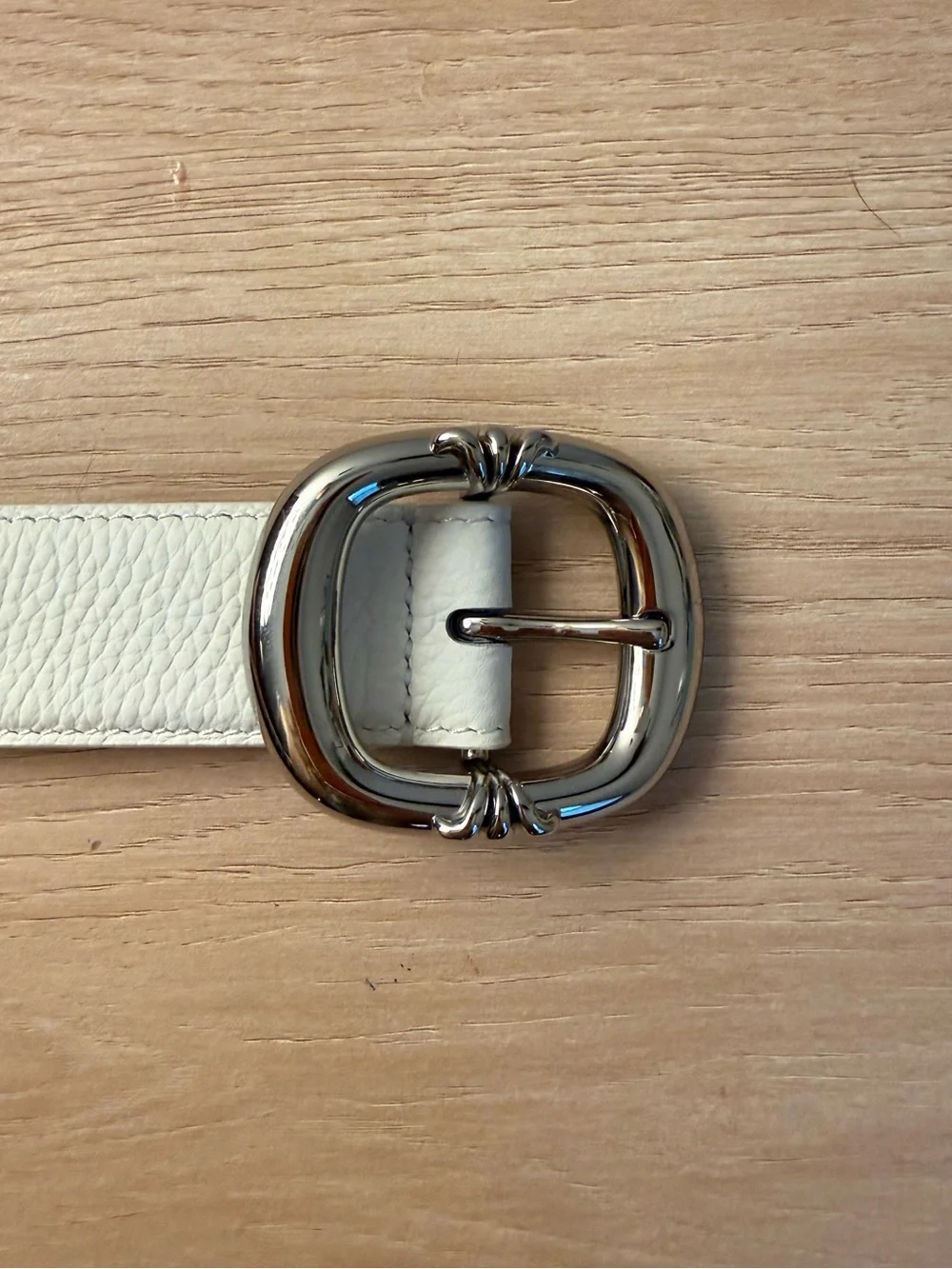 chrome hearts gunslinger belt 925 silver and genuine white leather 90cm